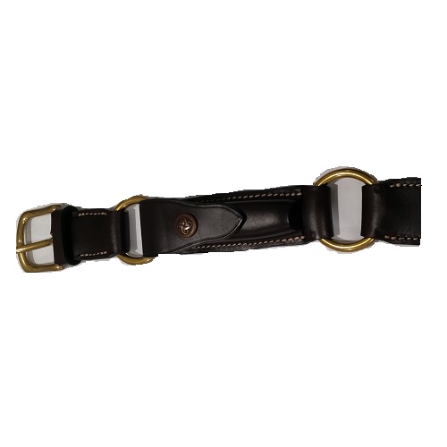 Leather Hobble Belt with Brass Buckle