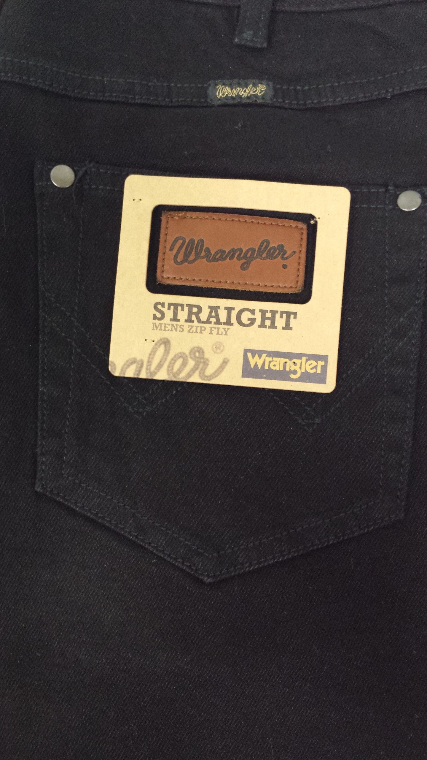 wrangler black stretch jeans